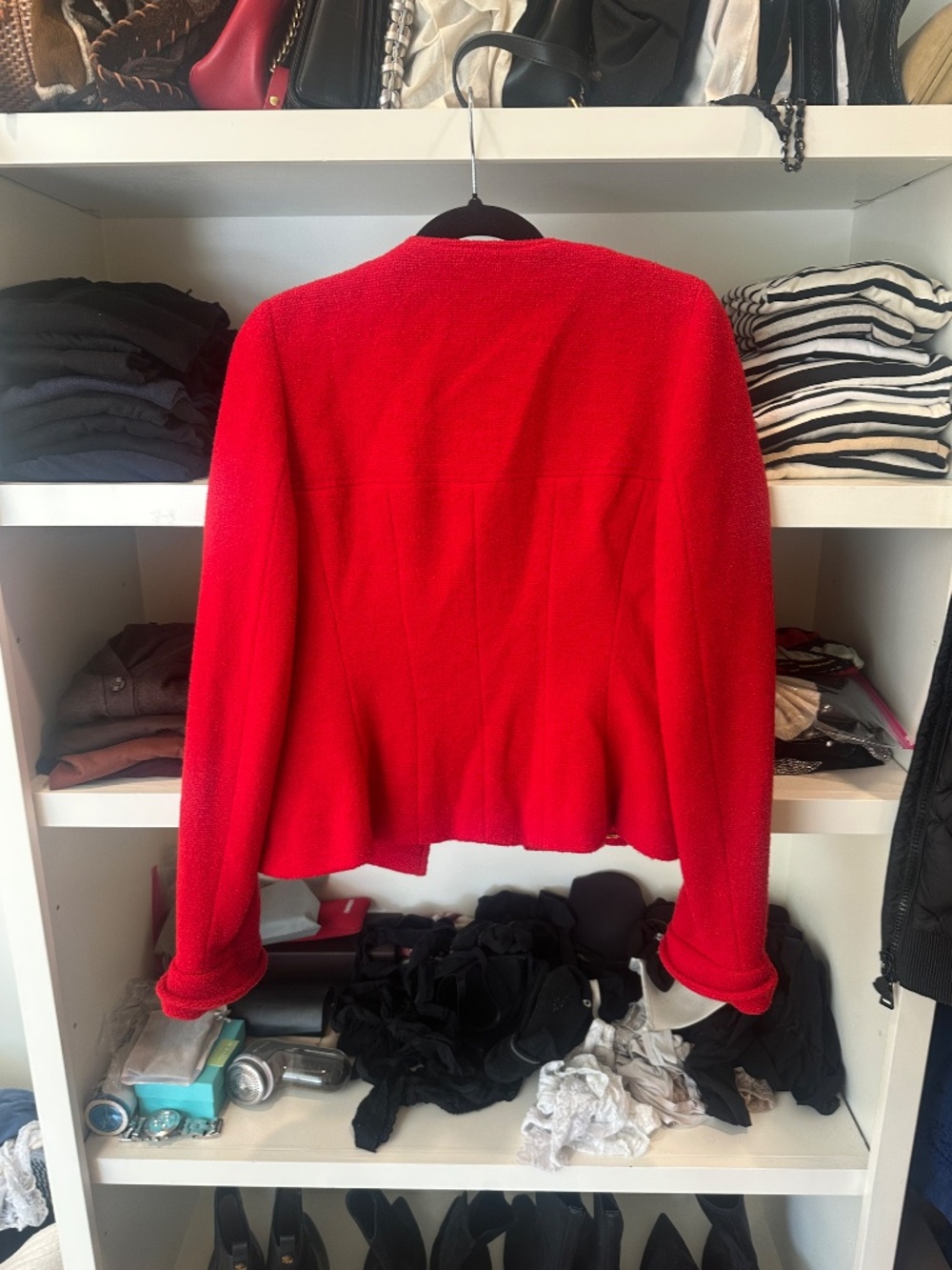 Chanel Red Tweed Jacket - Picture 5 of 7
